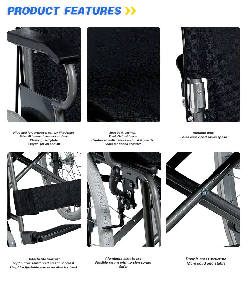Double Brake Manual Wheelchair