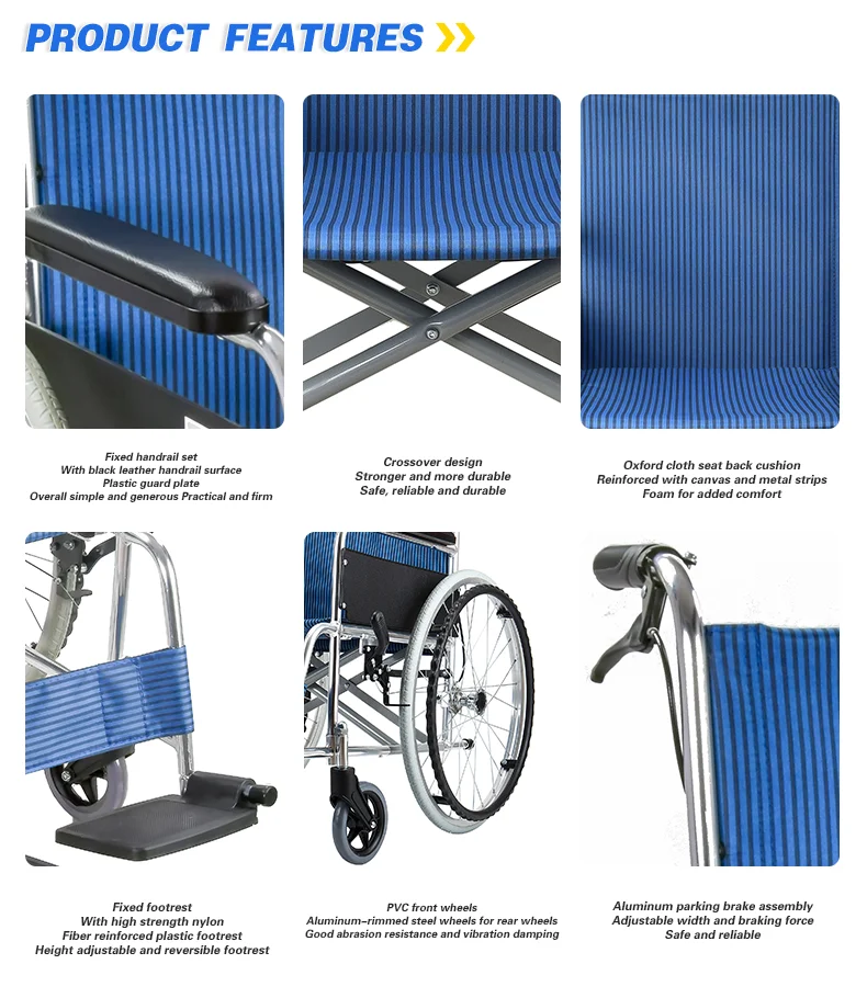 Lightweight Folding Manual Wheelchair Trolley