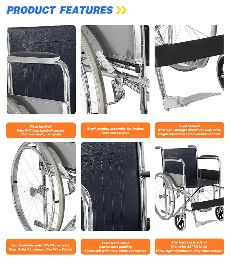 Steel Manual Wheelchair